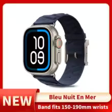 สายนาฬิกาข้อมือ New Kebitt En Mer Bleu Nuit Single Tour สำหรับ Apple Watch Ultra 3 2 Series 1110 9 8 7 6 5 4 SE 3 ขนาด 46 มม. 45 มม.