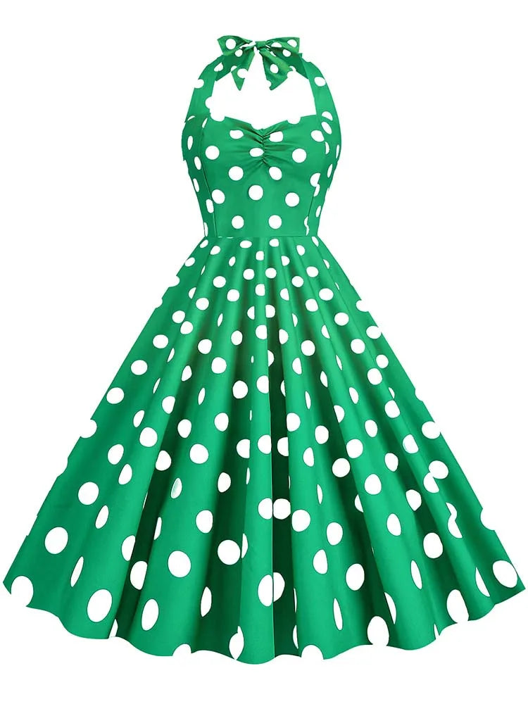 ชุดเดรสสีดำพิมพ์ลายจุดวินเทจสำหรับผู้หญิงชุดเดรสคอลึกcosplayชุดเดรสเซ็กซี่สำหรับปาร์ตี้ดูร้อน