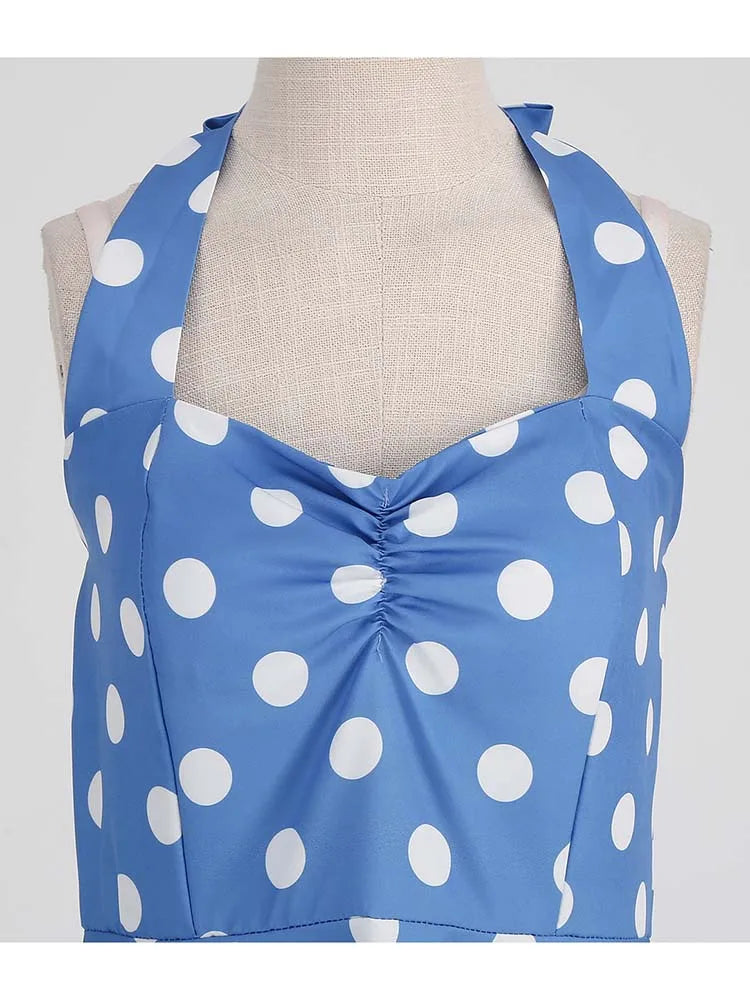 ชุดเดรสสีดำพิมพ์ลายจุดวินเทจสำหรับผู้หญิงชุดเดรสคอลึกcosplayชุดเดรสเซ็กซี่สำหรับปาร์ตี้ดูร้อน