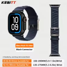 สายนาฬิกาข้อมือ New Kebitt En Mer Bleu Nuit Single Tour สำหรับ Apple Watch Ultra 3 2 Series 1110 9 8 7 6 5 4 SE 3 ขนาด 46 มม. 45 มม.
