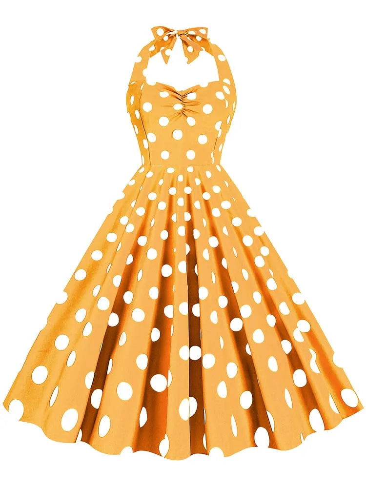 ชุดเดรสสีดำพิมพ์ลายจุดวินเทจสำหรับผู้หญิงชุดเดรสคอลึกcosplayชุดเดรสเซ็กซี่สำหรับปาร์ตี้ดูร้อน