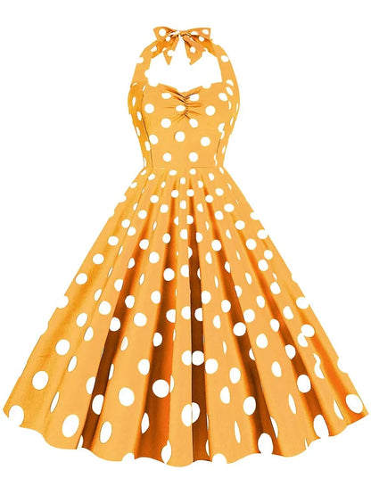 ชุดเดรสสีดำพิมพ์ลายจุดวินเทจสำหรับผู้หญิงชุดเดรสคอลึกcosplayชุดเดรสเซ็กซี่สำหรับปาร์ตี้ดูร้อน