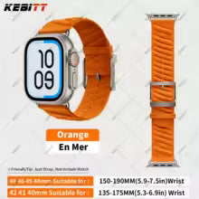สายนาฬิกาข้อมือ New Kebitt En Mer Bleu Nuit Single Tour สำหรับ Apple Watch Ultra 3 2 Series 1110 9 8 7 6 5 4 SE 3 ขนาด 46 มม. 45 มม.