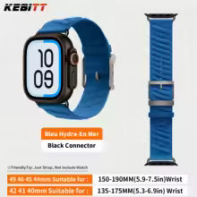 สายนาฬิกาข้อมือ New Kebitt En Mer Bleu Nuit Single Tour สำหรับ Apple Watch Ultra 3 2 Series 1110 9 8 7 6 5 4 SE 3 ขนาด 46 มม. 45 มม.